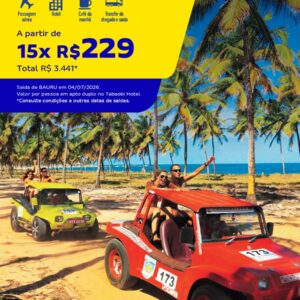 Porto de Galinhas + Aéreo saindo de Bauru | 08 dias | Julho